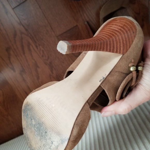 Steve Madden Luxe leather brown high heels size 6 - Picture 4 of 4